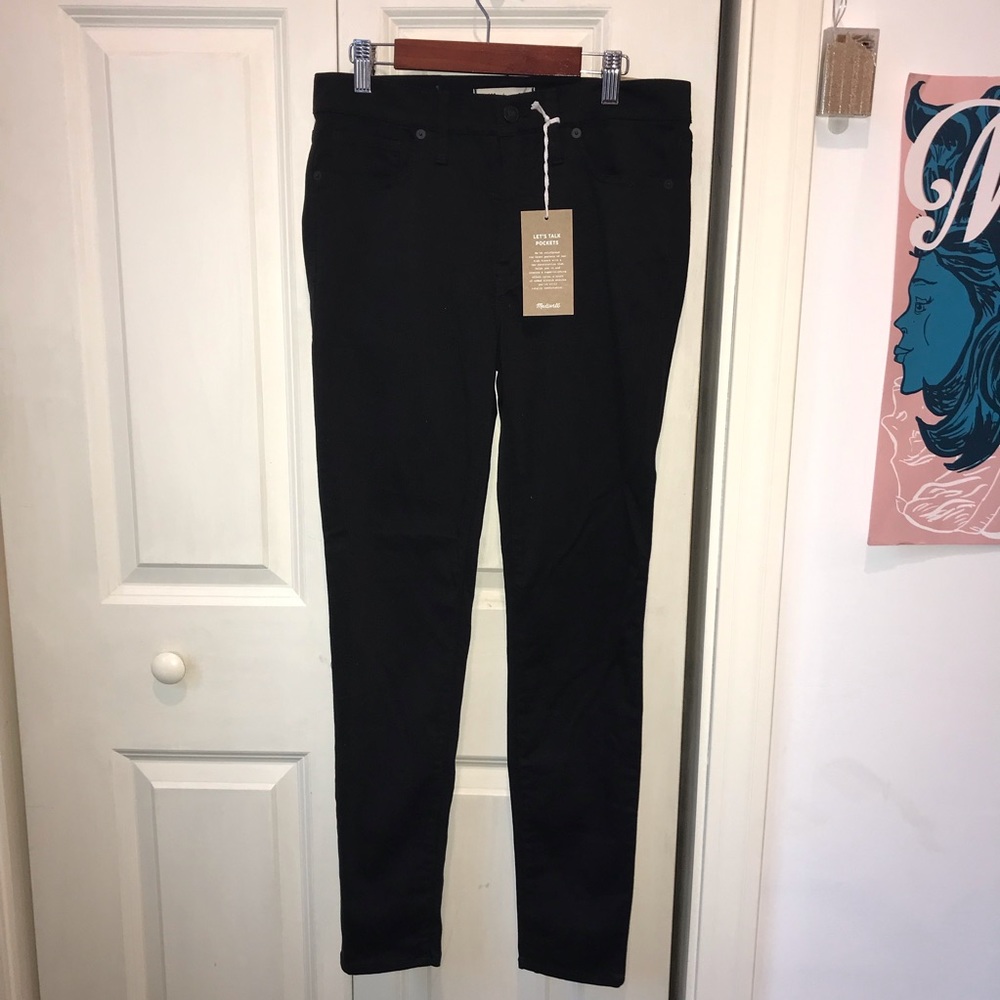 NWT Madewell 9” high rise black skinny jean